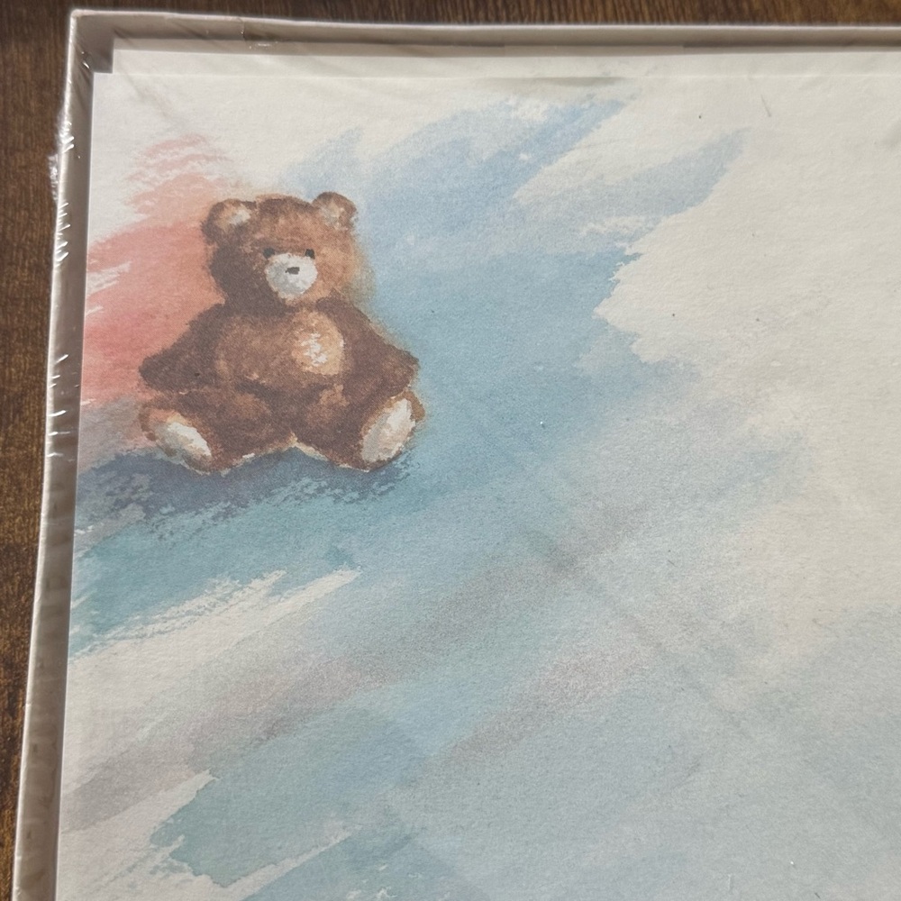 DaySpring Watercolor Teddy Bear‎ Stationery Set Proverbs 17:17 16 Sheets USA - Picture 2 of 7